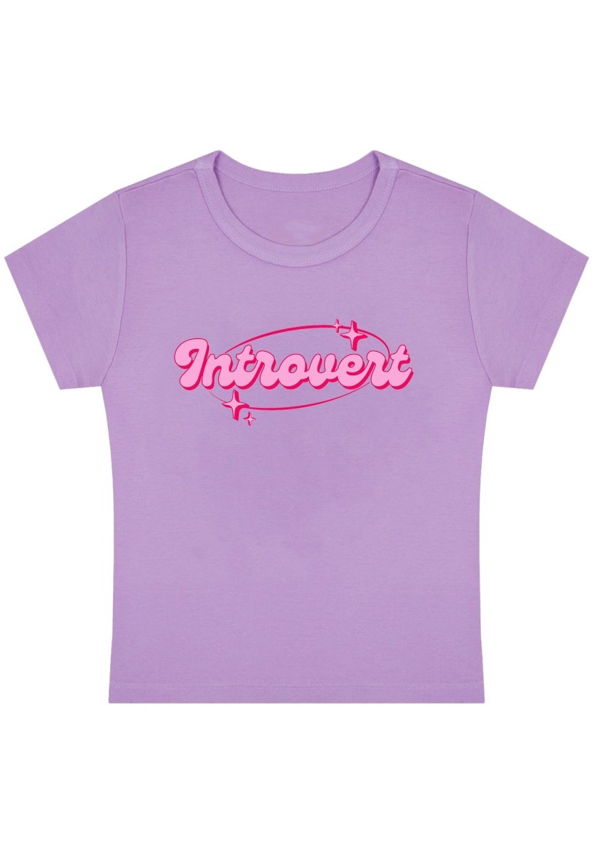 Introvert Universe Y2K Baby Tee - cherrykittenIntrovert Universe Y2K Baby Tee