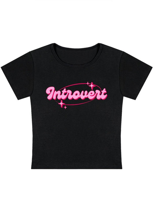 Introvert Universe Y2K Baby Tee - cherrykittenIntrovert Universe Y2K Baby Tee