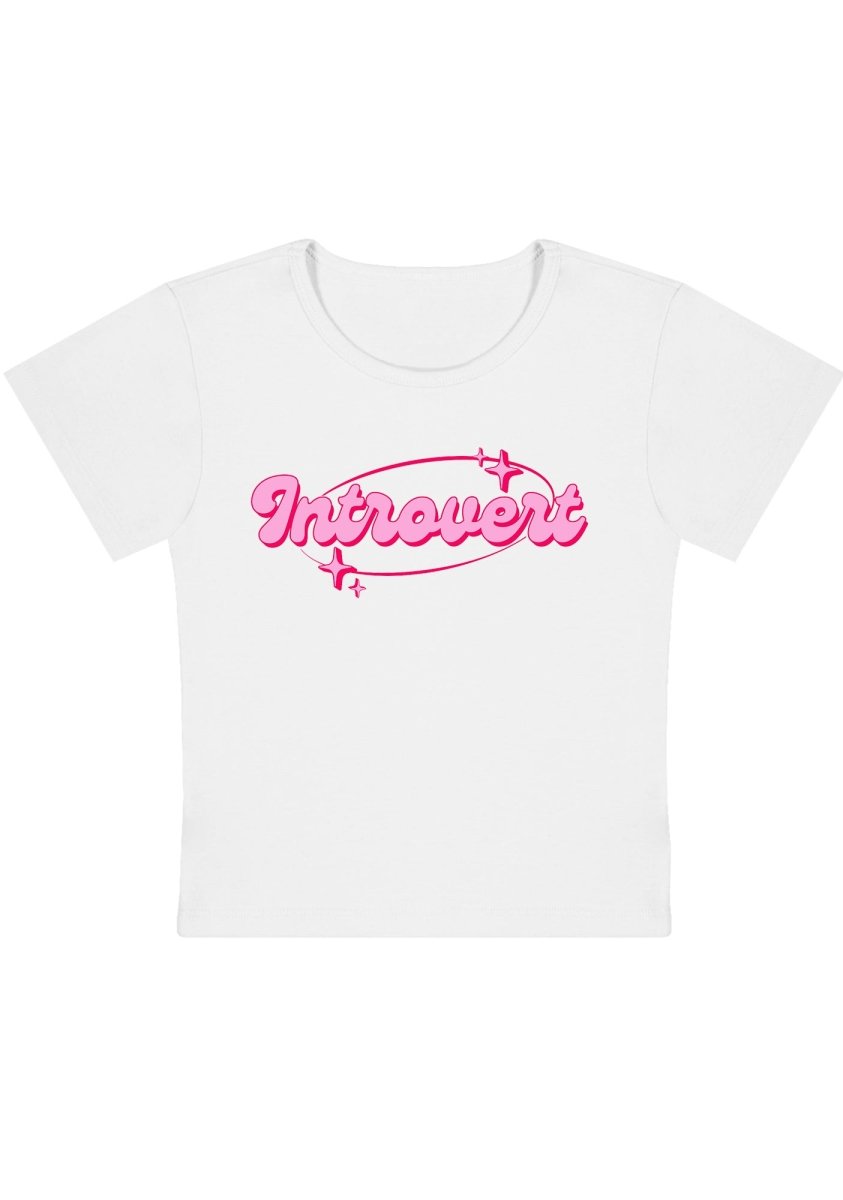 Introvert Universe Y2K Baby Tee - cherrykittenIntrovert Universe Y2K Baby Tee
