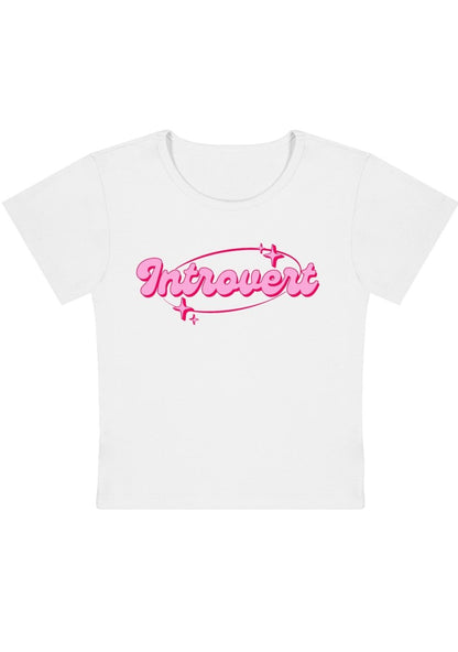 Introvert Universe Y2K Baby Tee - cherrykittenIntrovert Universe Y2K Baby Tee