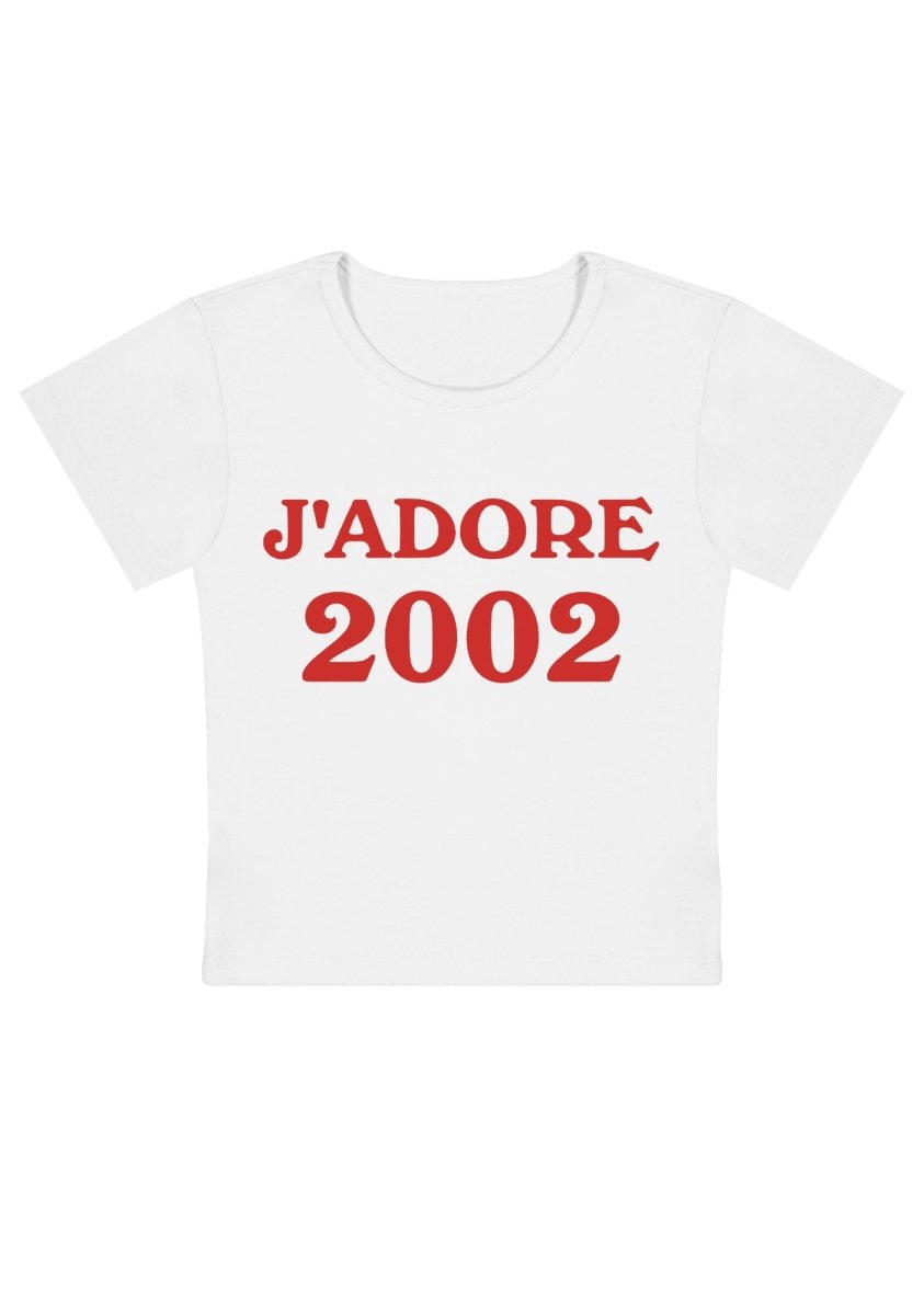 J'adore 2002 Y2k Baby Tee - cherrykittenJ'adore 2002 Y2k Baby Tee