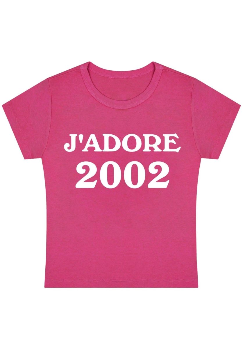 J'adore 2002 Y2k Baby Tee - cherrykittenJ'adore 2002 Y2k Baby Tee