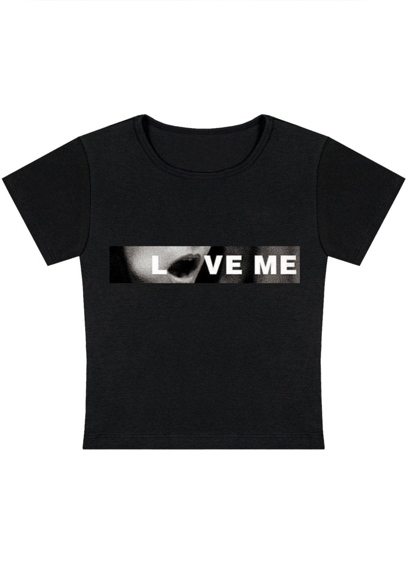 Love Me Mouth Y2k Baby Tee - cherrykittenLove Me Mouth Y2k Baby Tee