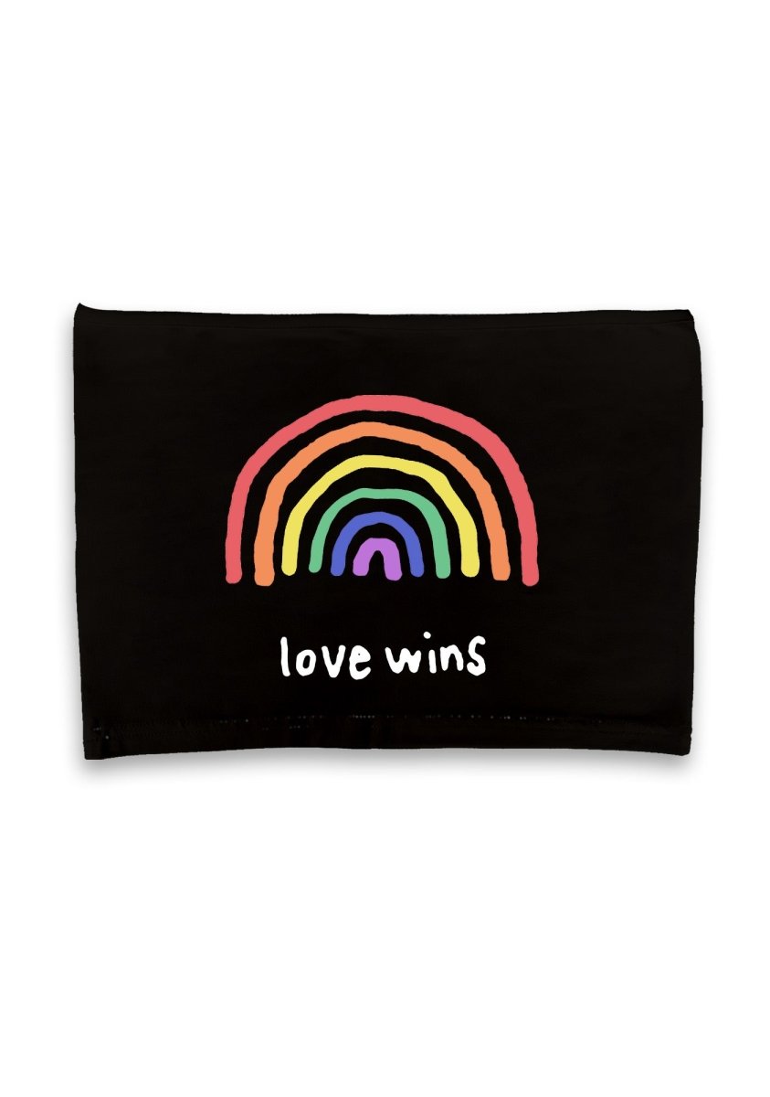 Love Wins Cartoon Rainbow Crop Tube - cherrykittenLove Wins Cartoon Rainbow Crop Tube