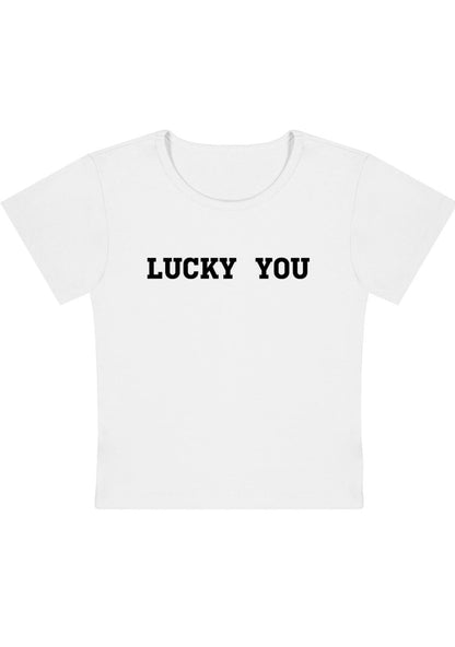 Lucky You Y2K Baby Tee - cherrykittenLucky You Y2K Baby Tee