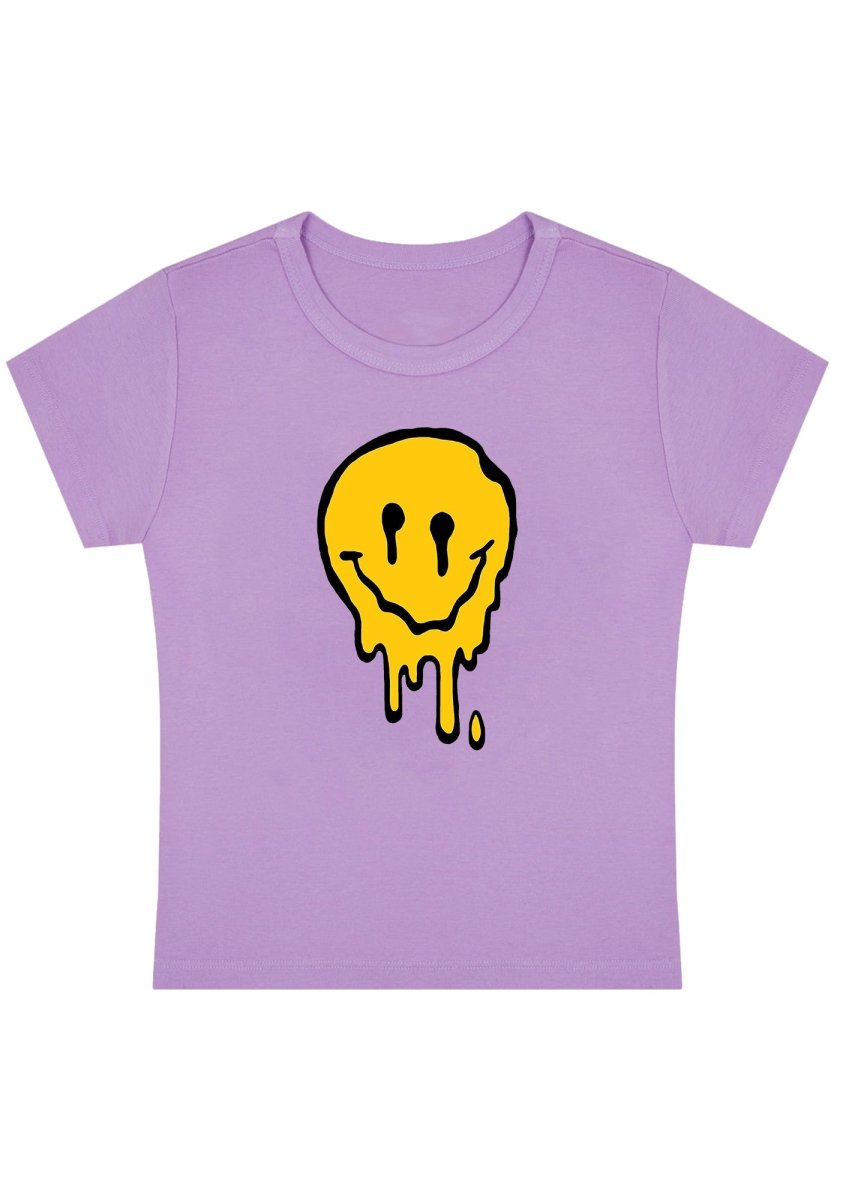 Melting Face Y2K Baby Tee - cherrykittenMelting Face Y2K Baby Tee