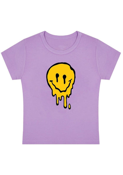Melting Face Y2K Baby Tee - cherrykittenMelting Face Y2K Baby Tee