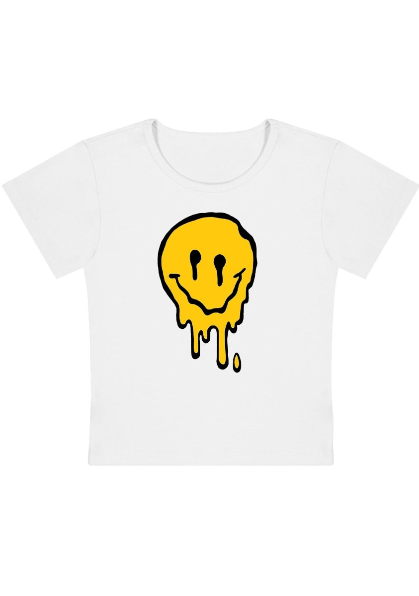 Melting Face Y2K Baby Tee - cherrykittenMelting Face Y2K Baby Tee