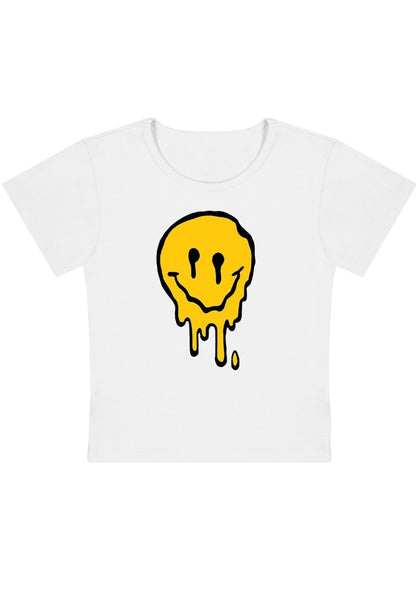 Melting Face Y2K Baby Tee - cherrykittenMelting Face Y2K Baby Tee