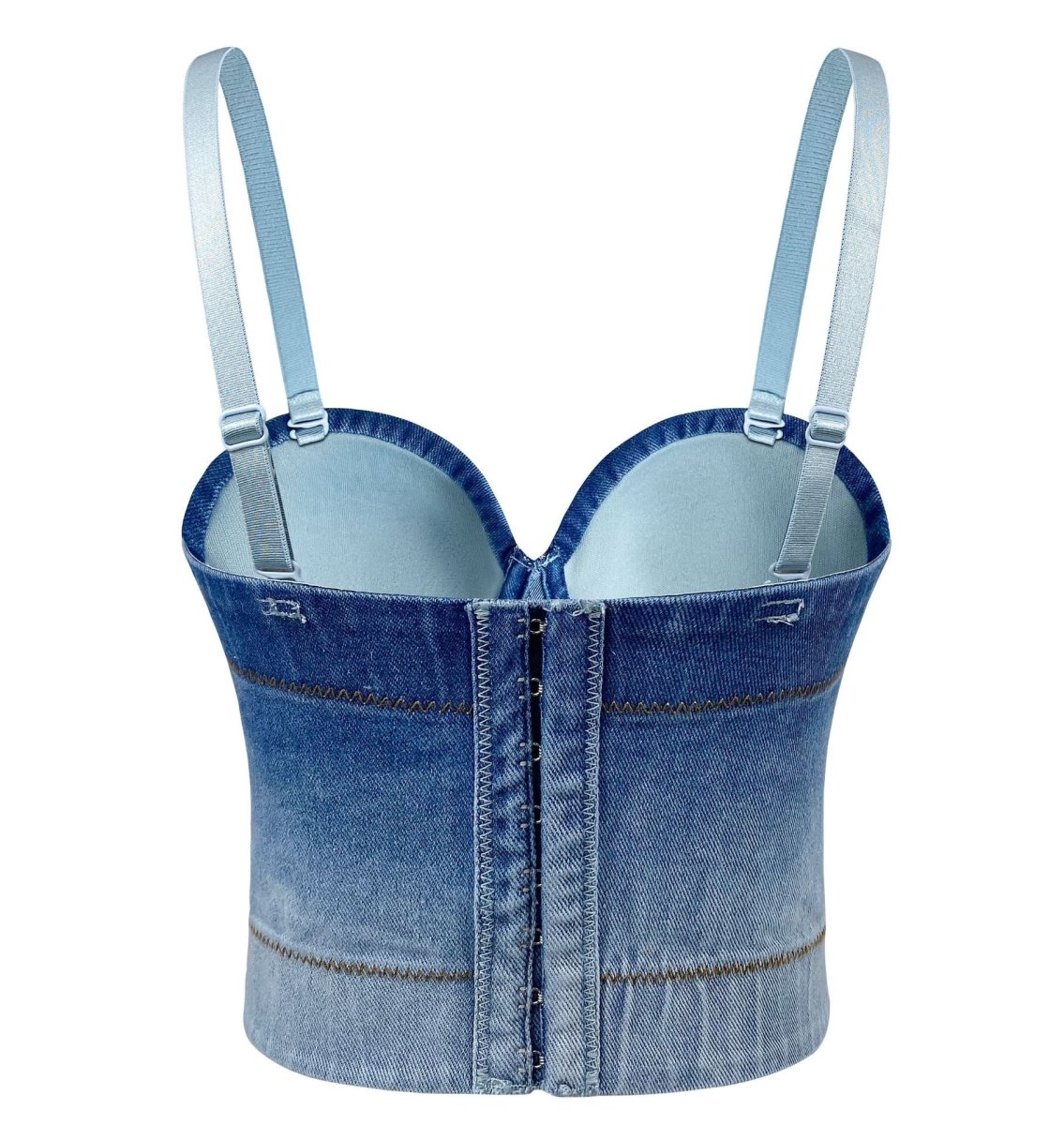 Niche Novel Gradient Blue Shape Corset Top - cherrykittenNiche Novel Gradient Blue Shape Corset Top