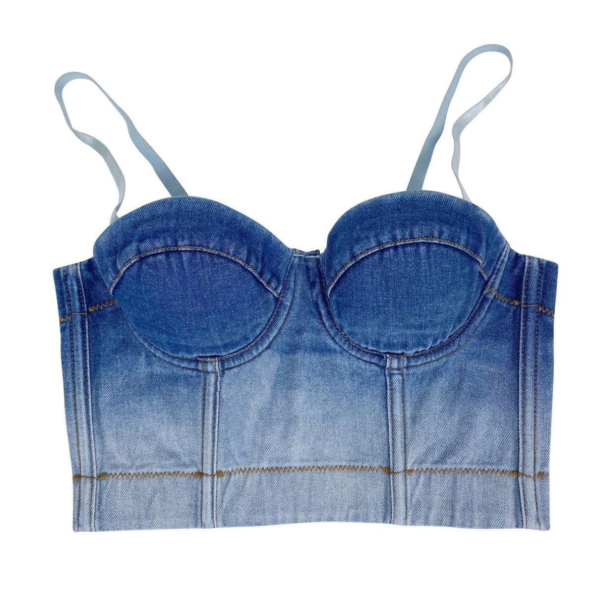 Niche Novel Gradient Blue Shape Corset Top - cherrykittenNiche Novel Gradient Blue Shape Corset Top