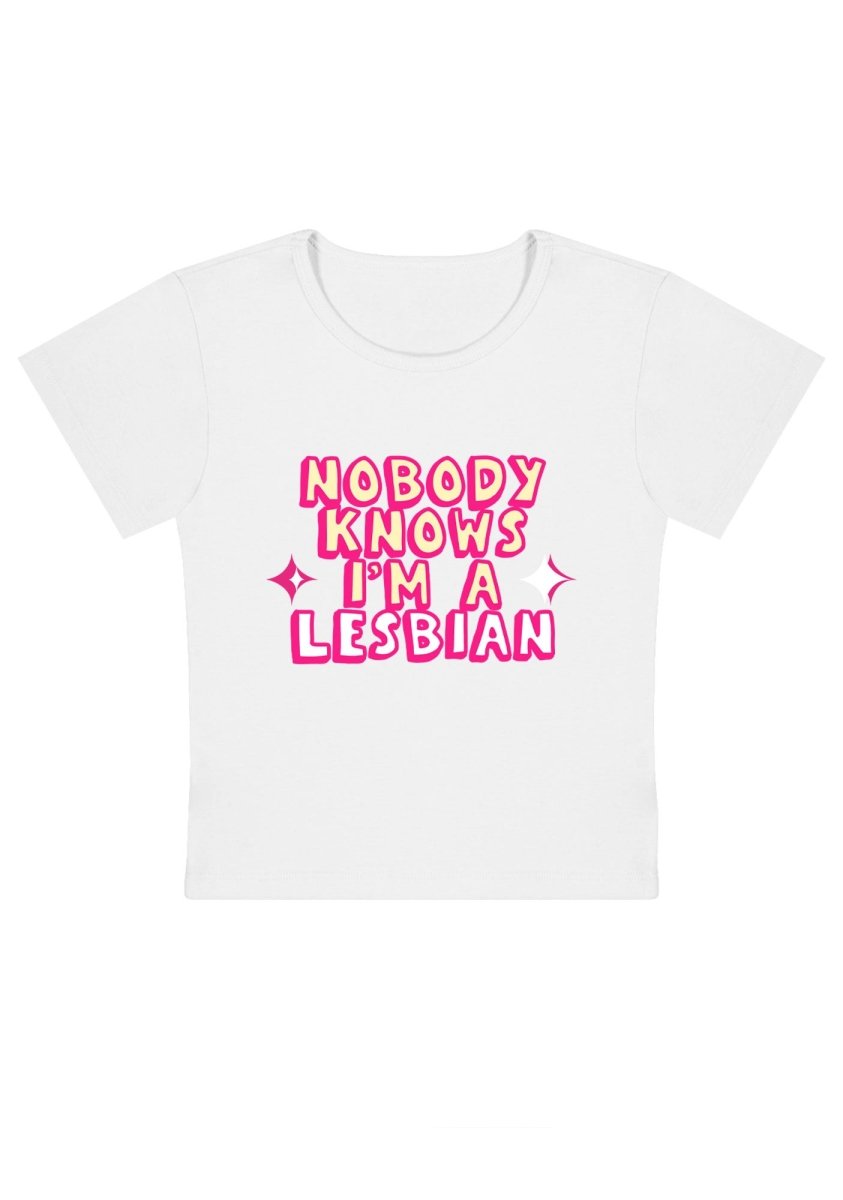 Nobody Knows Y2k Baby Tee - cherrykittenNobody Knows Y2k Baby Tee