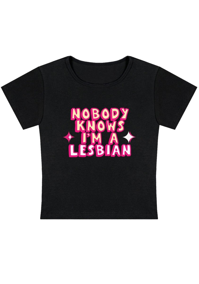 Nobody Knows Y2k Baby Tee - cherrykittenNobody Knows Y2k Baby Tee