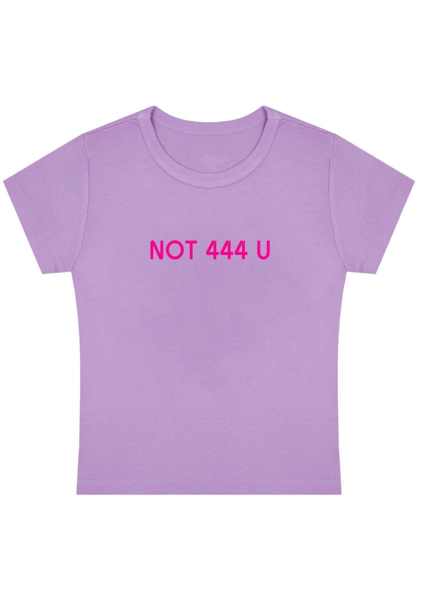 Not 444 U Y2k Baby Tee - cherrykittenNot 444 U Y2k Baby Tee