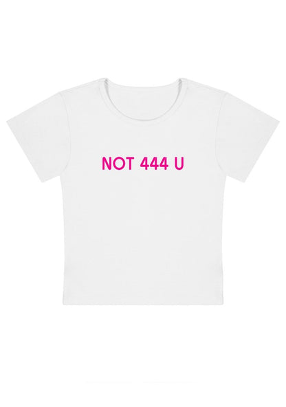 Not 444 U Y2k Baby Tee - cherrykittenNot 444 U Y2k Baby Tee