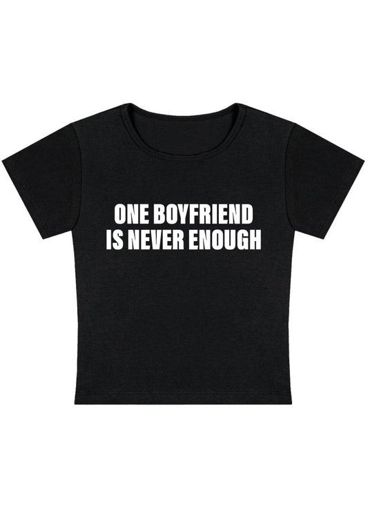 One Boyfriend Is Never Enough Y2K Baby Tee - cherrykittenOne Boyfriend Is Never Enough Y2K Baby Tee