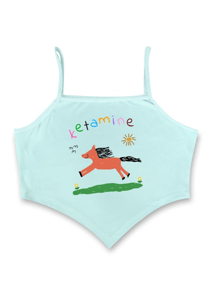 Orange Pony Bandana Crop Tank - cherrykittenOrange Pony Bandana Crop Tank