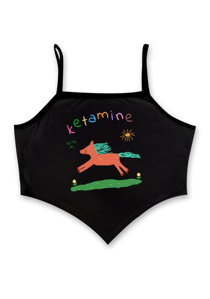 Orange Pony Bandana Crop Tank - cherrykittenOrange Pony Bandana Crop Tank