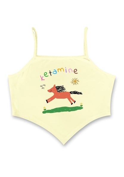 Orange Pony Bandana Crop Tank - cherrykittenOrange Pony Bandana Crop Tank