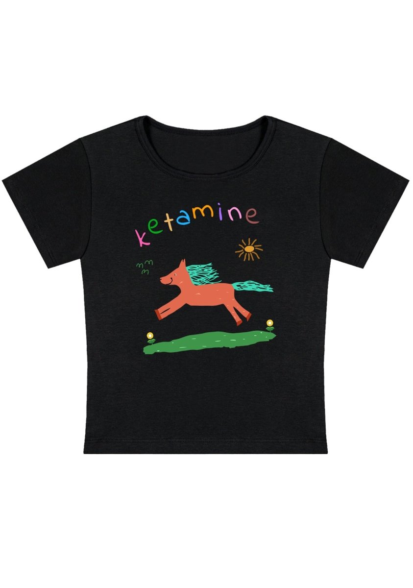 Orange Pony Y2K Baby Tee - cherrykittenOrange Pony Y2K Baby Tee