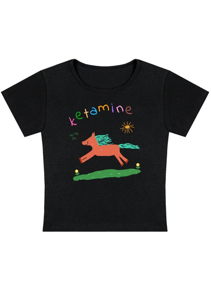 Orange Pony Y2K Baby Tee - cherrykittenOrange Pony Y2K Baby Tee
