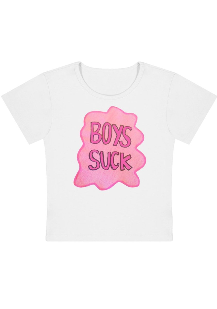 Pink Boys Y2K Baby Tee - cherrykittenPink Boys Y2K Baby Tee