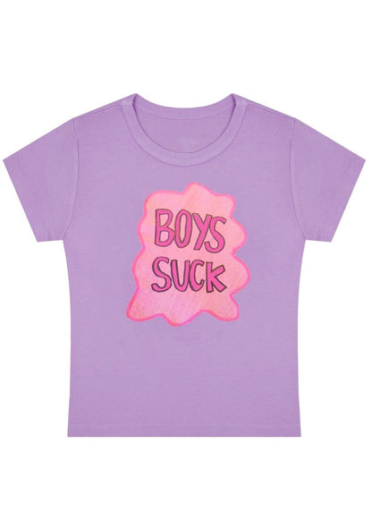 Pink Boys Y2K Baby Tee - cherrykittenPink Boys Y2K Baby Tee