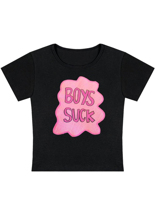 Pink Boys Y2K Baby Tee - cherrykittenPink Boys Y2K Baby Tee