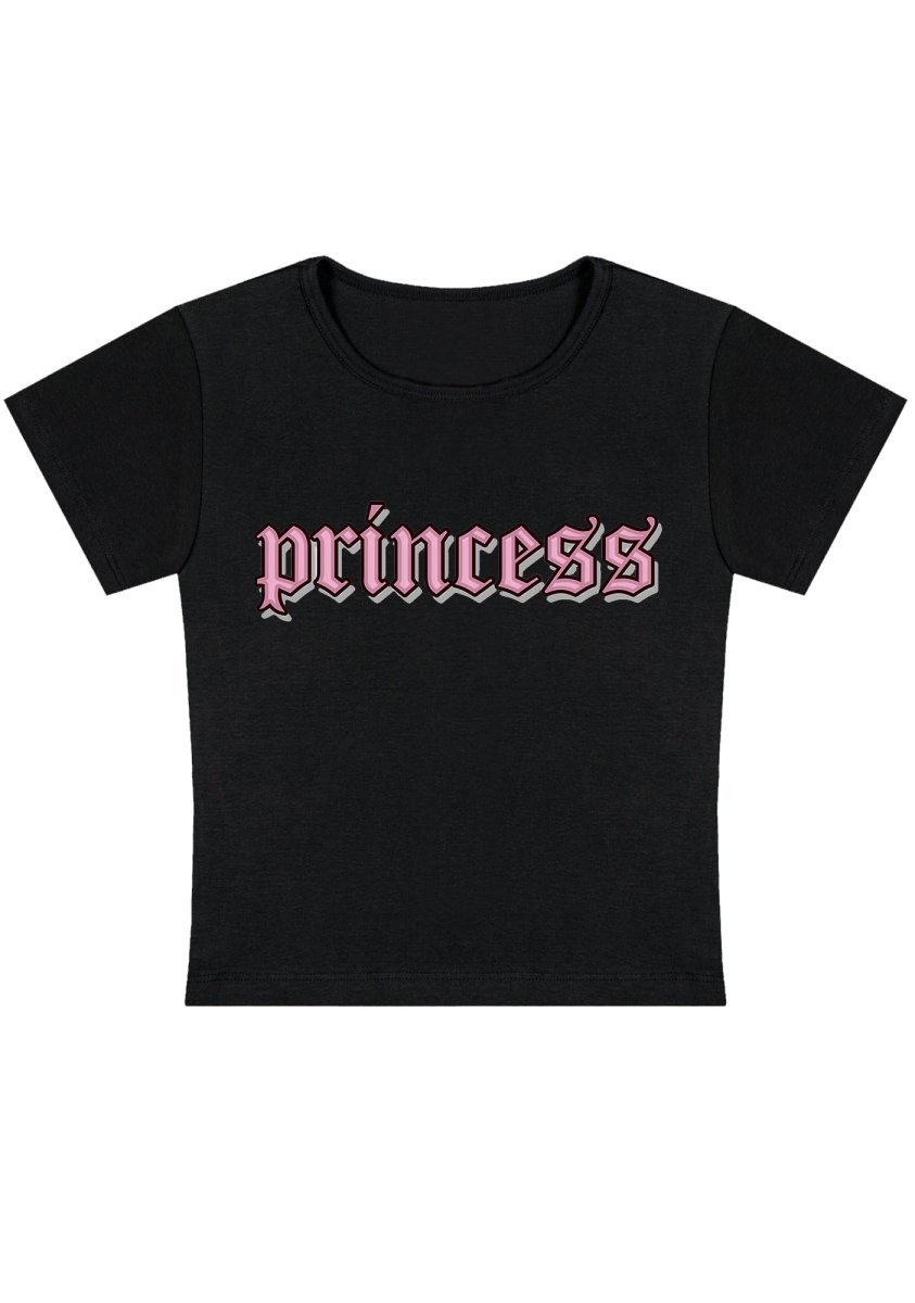 Pink Princess Y2k Baby Tee - cherrykittenPink Princess Y2k Baby Tee