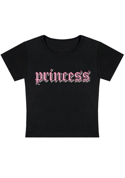 Pink Princess Y2k Baby Tee - cherrykittenPink Princess Y2k Baby Tee