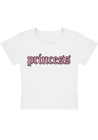 Pink Princess Y2k Baby Tee - cherrykittenPink Princess Y2k Baby Tee