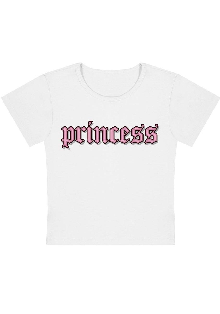 Pink Princess Y2k Baby Tee - cherrykittenPink Princess Y2k Baby Tee