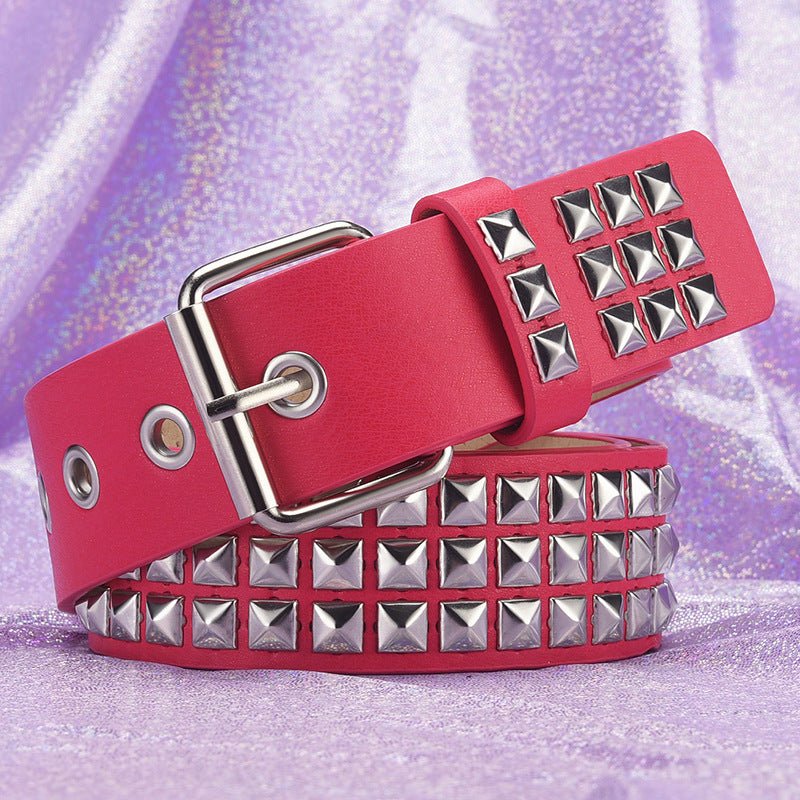 Punk Rock Spike Rivet Belt - cherrykittenPunk Rock Spike Rivet Belt