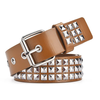 Punk Rock Spike Rivet Belt - cherrykittenPunk Rock Spike Rivet Belt