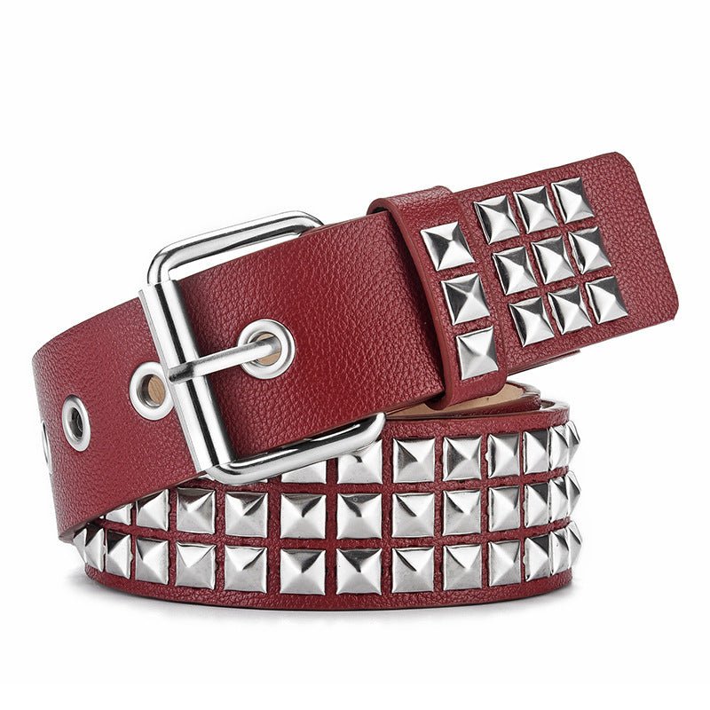 Punk Rock Spike Rivet Belt - cherrykittenPunk Rock Spike Rivet Belt