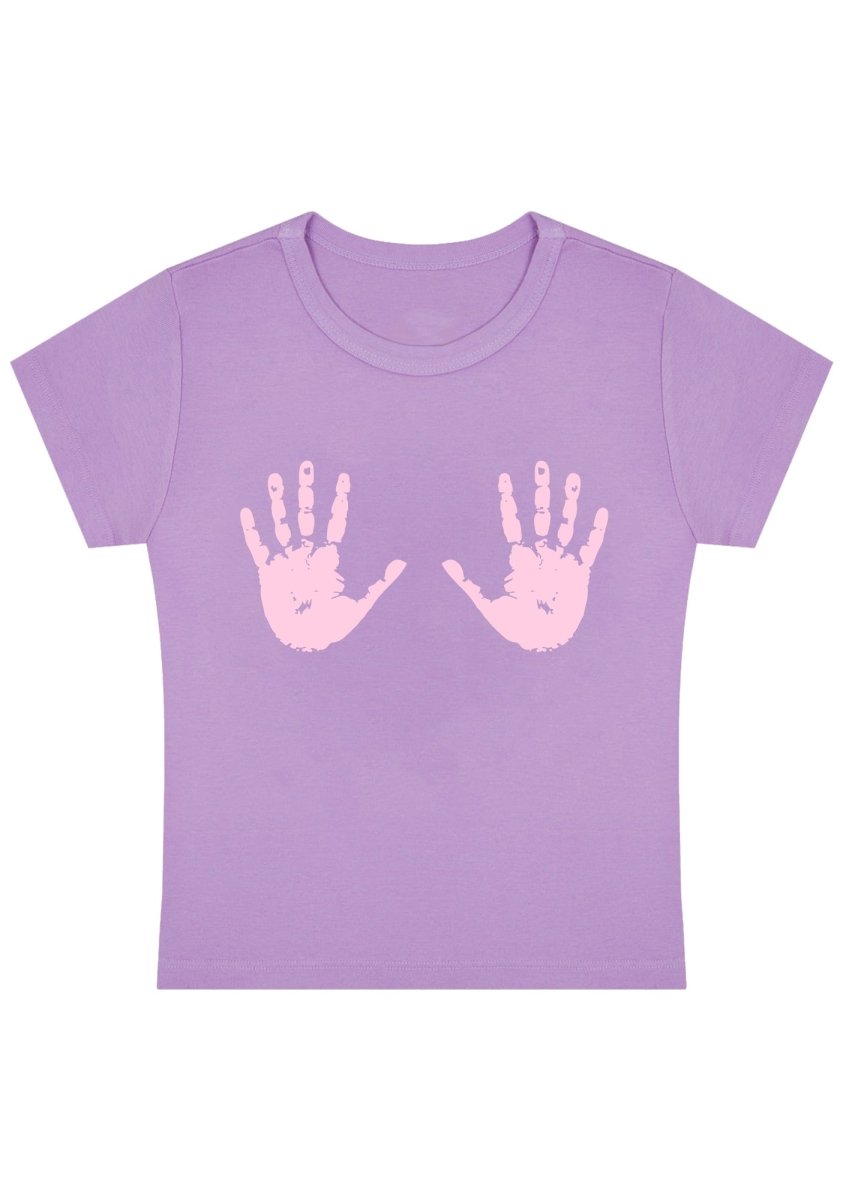 Put Your Hands Right Y2k Baby Tee - cherrykittenPut Your Hands Right Y2k Baby Tee