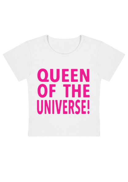 Queen Of The Universe Y2k Baby Tee - cherrykittenQueen Of The Universe Y2k Baby Tee