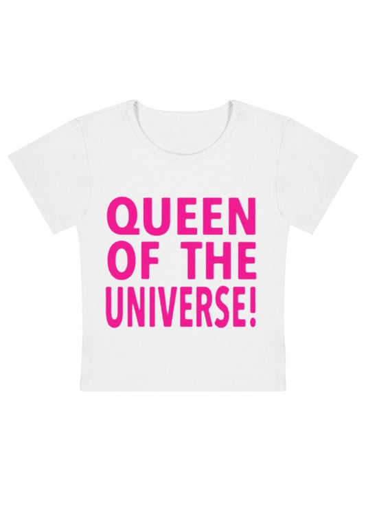 Queen Of The Universe Y2k Baby Tee - cherrykittenQueen Of The Universe Y2k Baby Tee