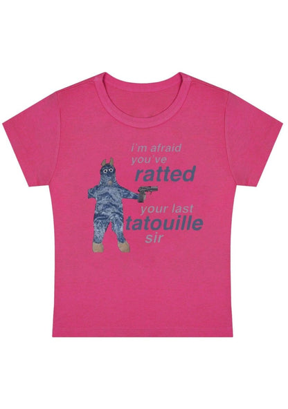 Ratted Last Tatouille Y2k Baby Tee - cherrykittenRatted Last Tatouille Y2k Baby Tee