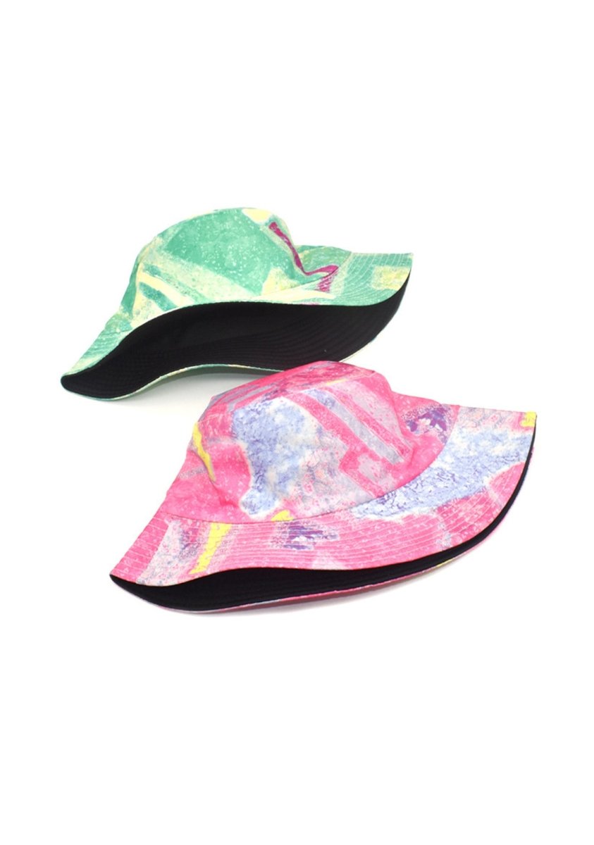 Render Print Bucket Girl Hat - cherrykittenRender Print Bucket Girl Hat