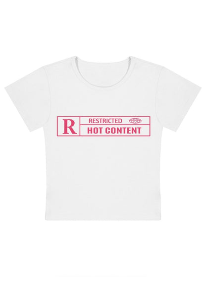 Restricted Content Y2k Baby Tee - cherrykittenRestricted Content Y2k Baby Tee