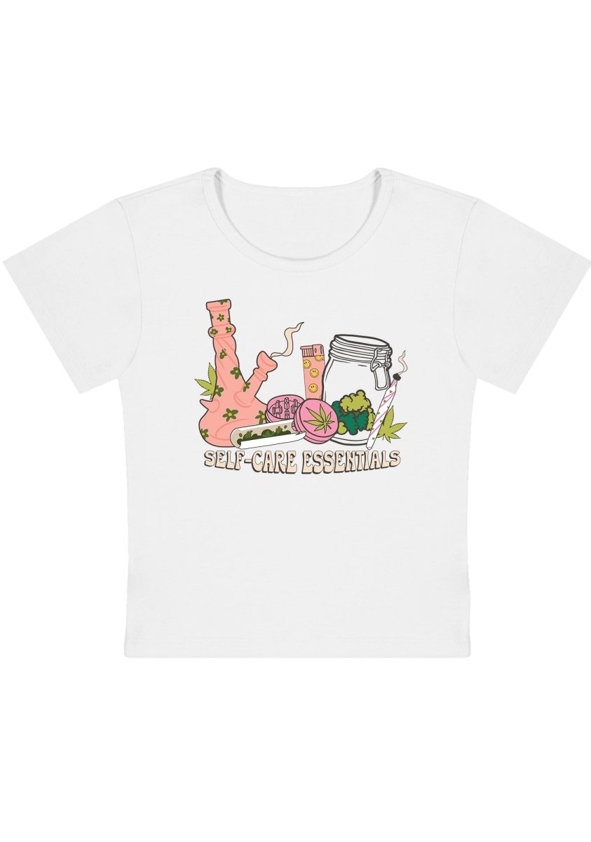 Self-Care Essentials Y2K Baby Tee - cherrykittenSelf-Care Essentials Y2K Baby Tee