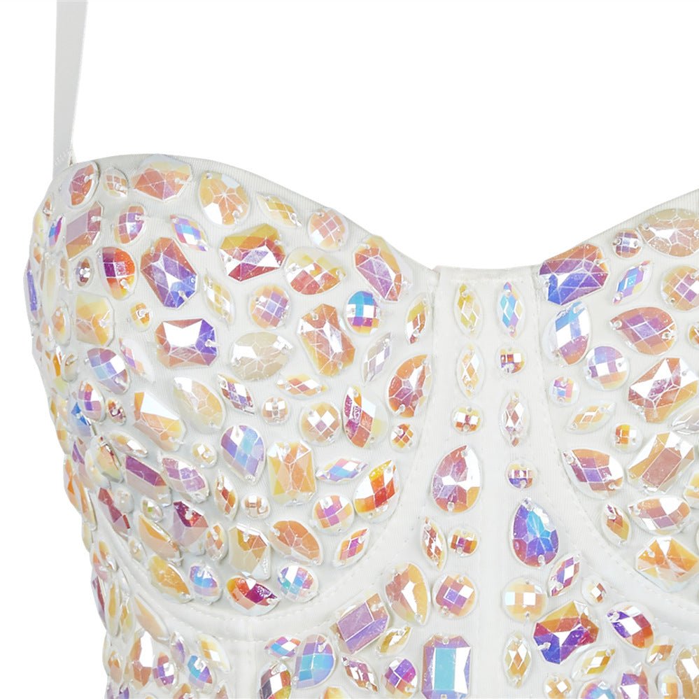 Shapewear Beaded Acrylic Corset Top - cherrykittenShapewear Beaded Acrylic Corset Top