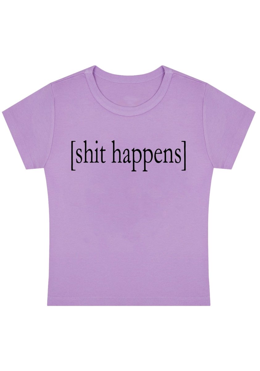 Shxt Happens Y2K Baby Tee - cherrykittenShxt Happens Y2K Baby Tee