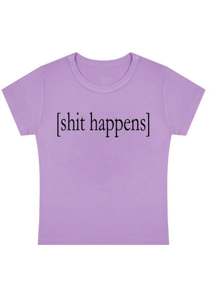 Shxt Happens Y2K Baby Tee - cherrykittenShxt Happens Y2K Baby Tee