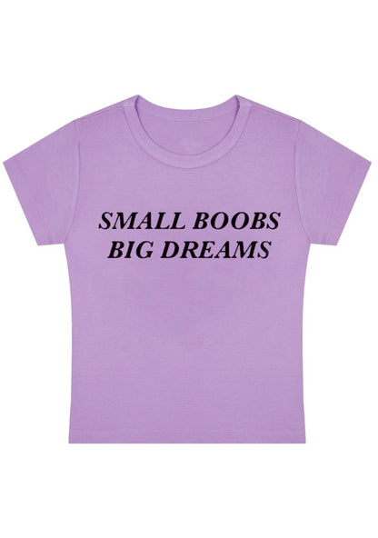 Small But Big Dreams Y2k Baby Tee - cherrykittenSmall But Big Dreams Y2k Baby Tee