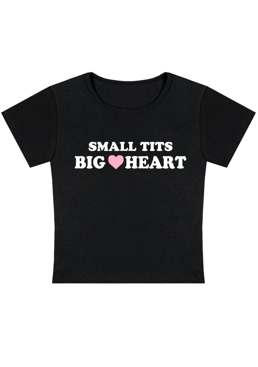 Small But Big Heart Y2K Baby Tee - cherrykittenSmall But Big Heart Y2K Baby Tee