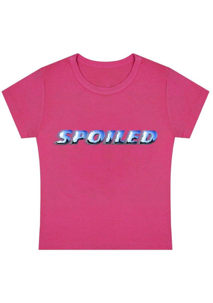 Spoiled Y2k Baby Tee - cherrykittenSpoiled Y2k Baby Tee
