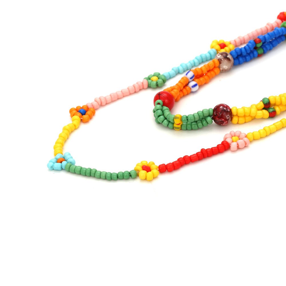 Amazon.com: VFlowee Bohemian Smiley Face Pearl Beaded Necklace Y2k Fashion  Choker Beads Necklaces Indie Pendants Bead Hippie Chain Jewelry for Women  and Teen Girls: Clothing, Shoes & Jewelry