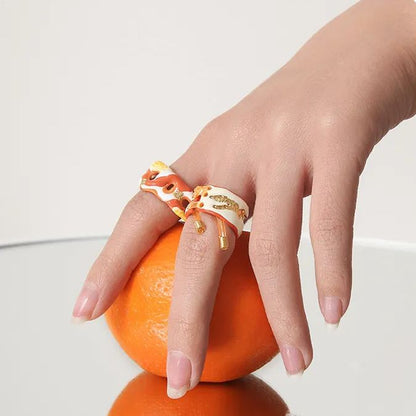 Strappy Orange Hose Y2K Rings - cherrykittenStrappy Orange Hose Y2K Rings